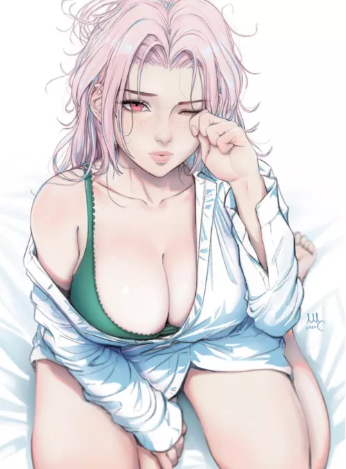 chloe the morning after, ft. oppai + thighs [Artist: @Sciamano240]