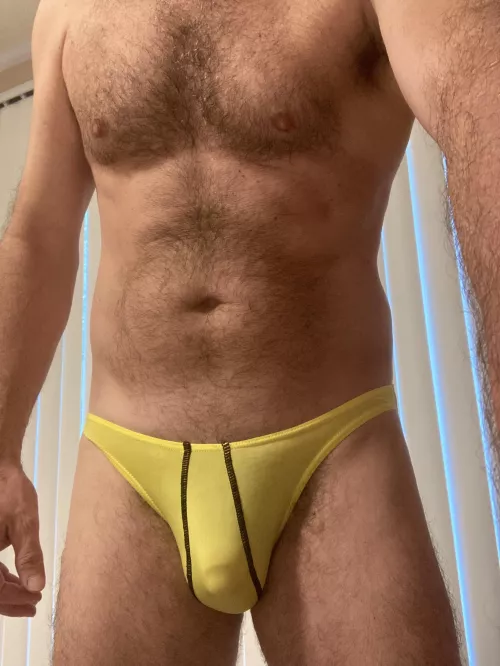 55. Dad. Tiny yellow underwear day. What Wd u do first? Ty