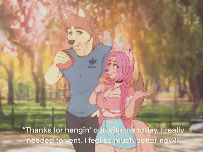 ☀️A Walk In The Park☀️Husky belongs to WolfyTolf on Furry Fandom 4Ever!(Art by Me!)