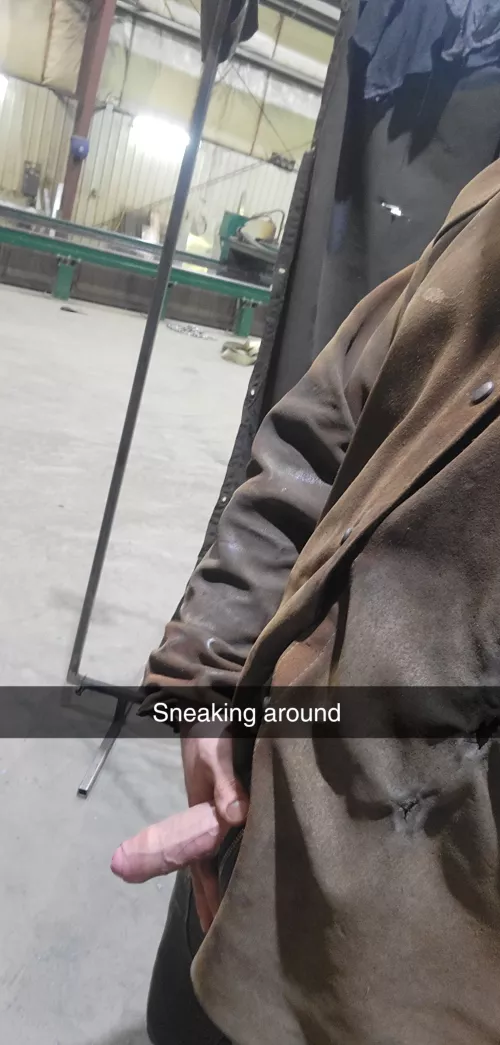 being sneaky with my cockout (m)