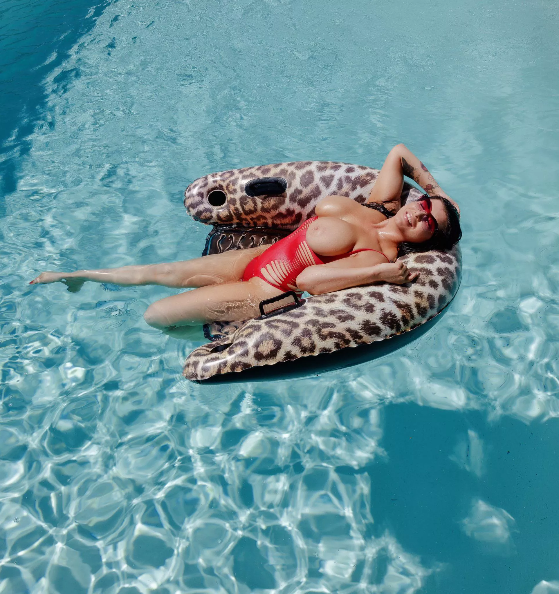 Enjoying the pool