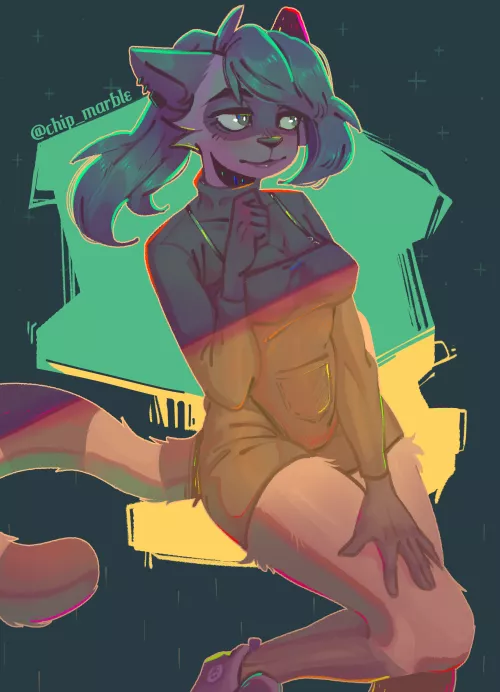 Its a trash panda gal >w> (@chip_marble on Twitter)