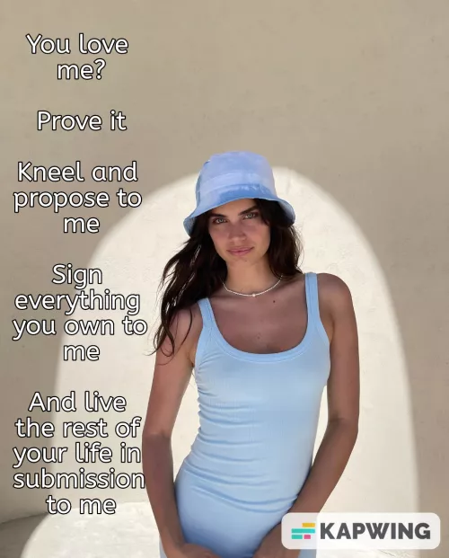 Prove that you love her