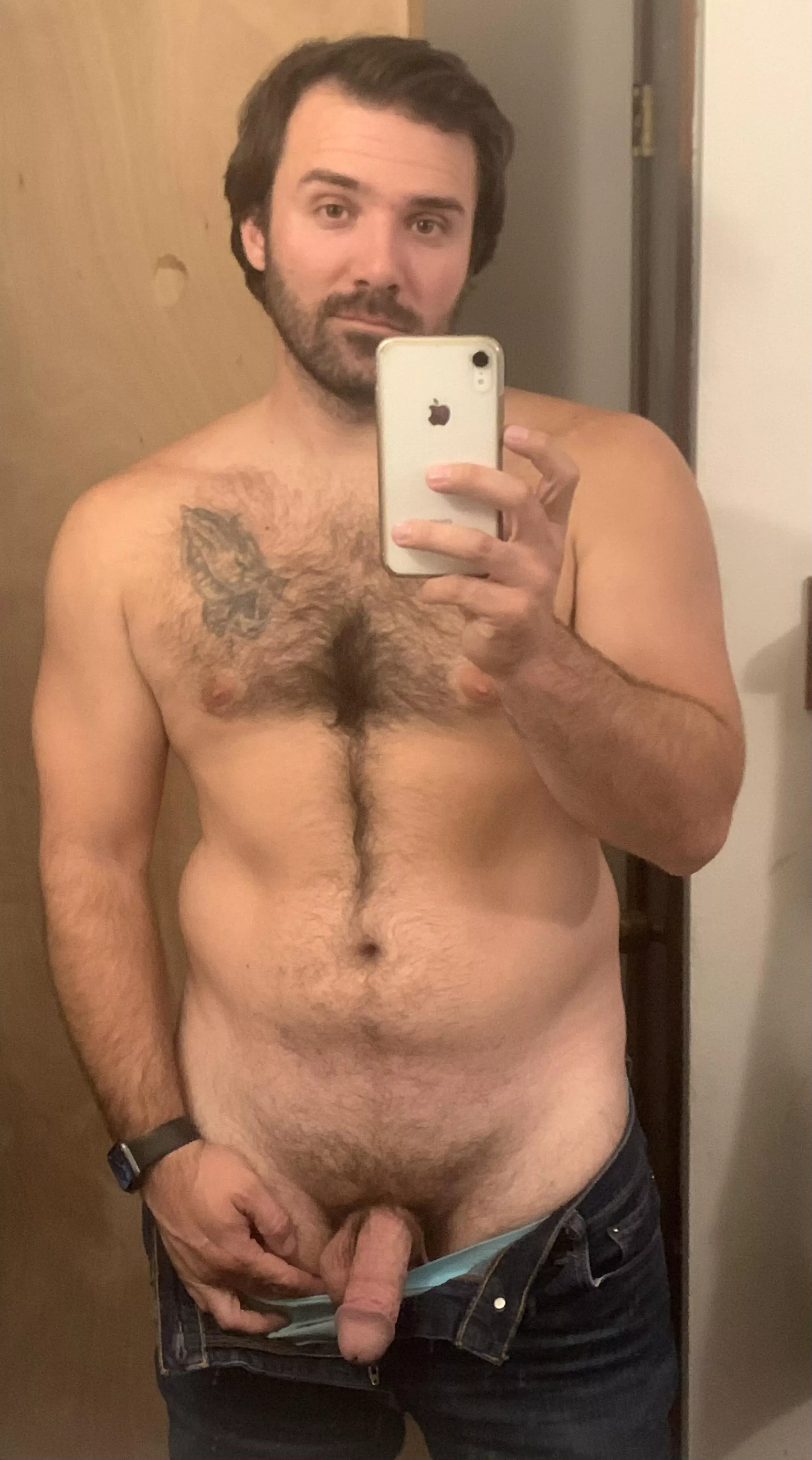 Too horny to wait to undress