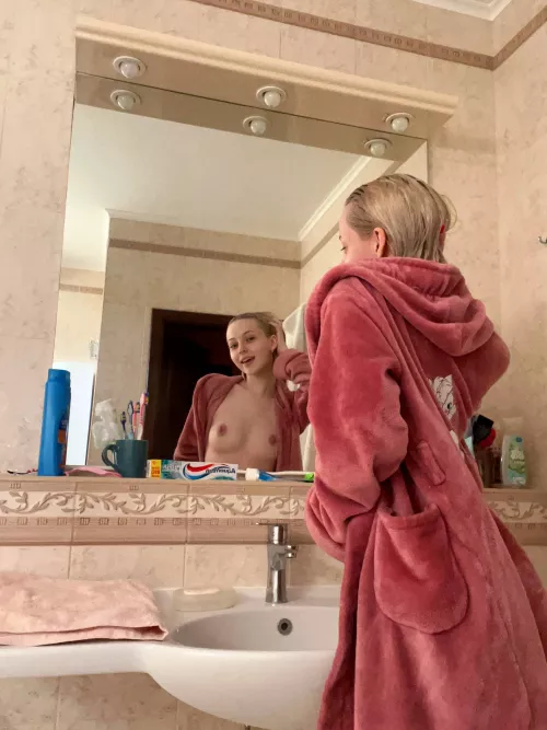 Work is what you make of it- so I think we should make out in the bathroom