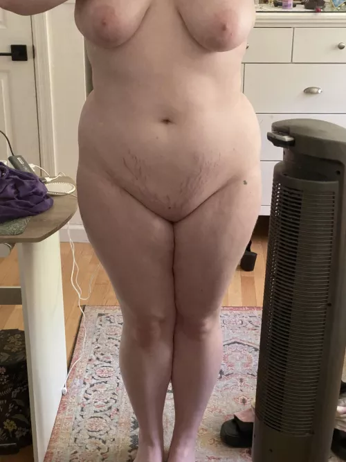 23f, 5’6, 220lbs+ not rly sure. Had a rough year, gained 15lbs very suddenly, introducing these stretch marks on my stomach. Trying to accept them + me.