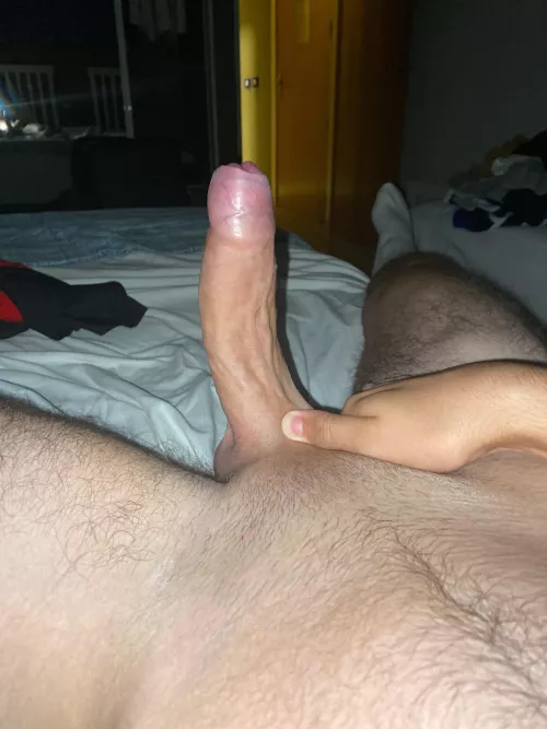 Anyone care to help milk this clean shaved cock
