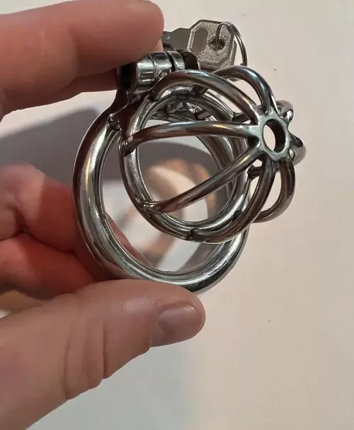 Here is where you’ll remain for the next three days , until you know your rightful place to be when you’re around me , I’ll keep the keys and get control of your chastity device