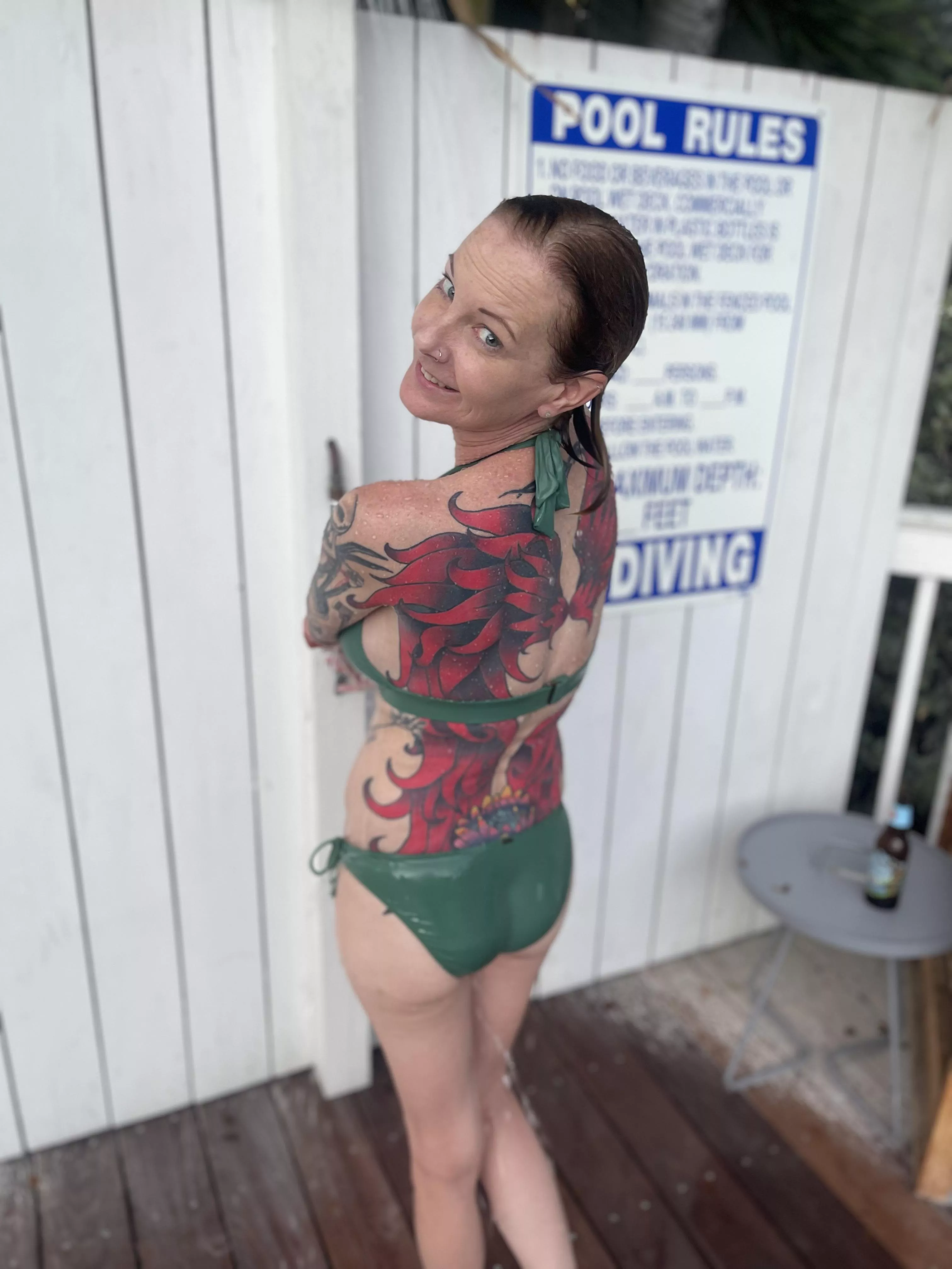 New green bikini.