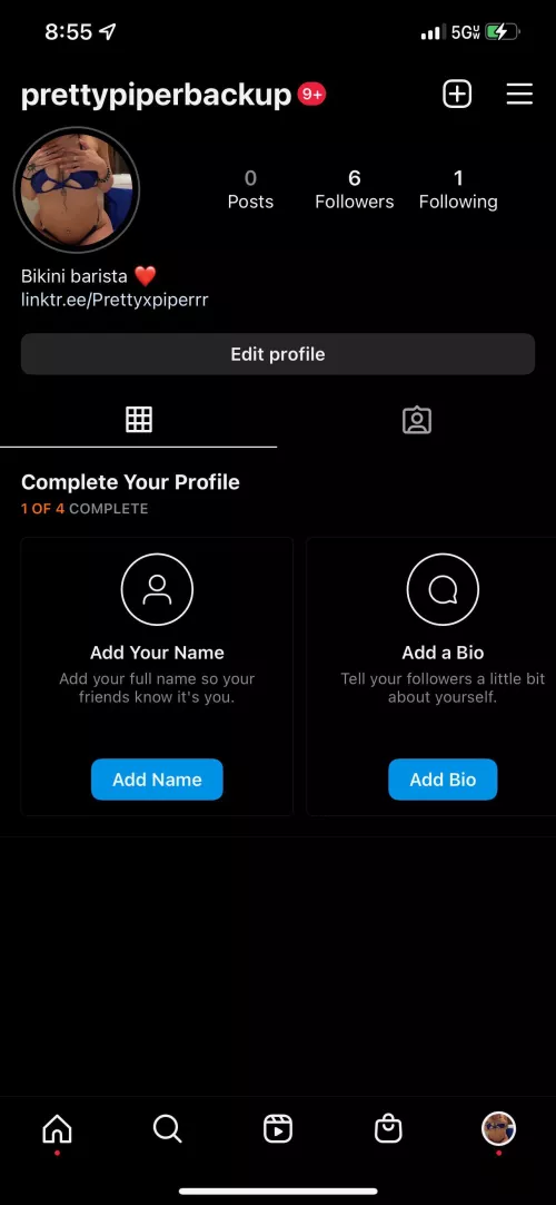 @prettypiperbackup on IG, follow her new account, click her link for all her social medias