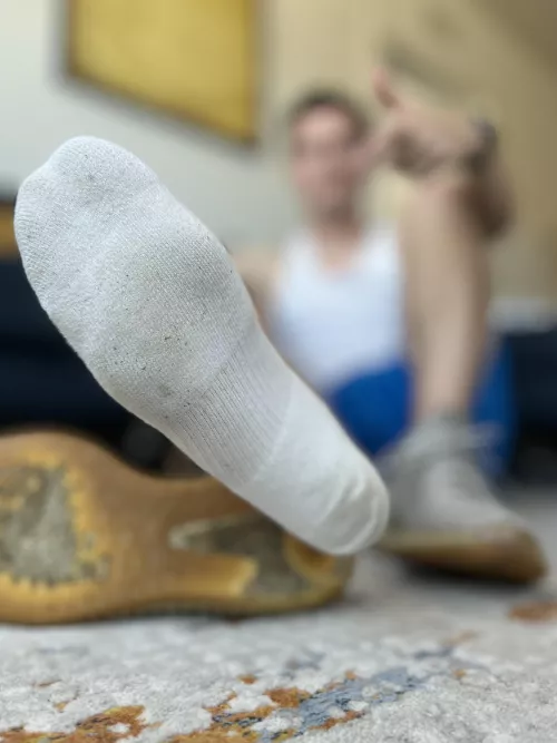 That’s right. I’m gonna make you suck the sweat outta my smelly socks. What’s taking so long? Get to work. 😈