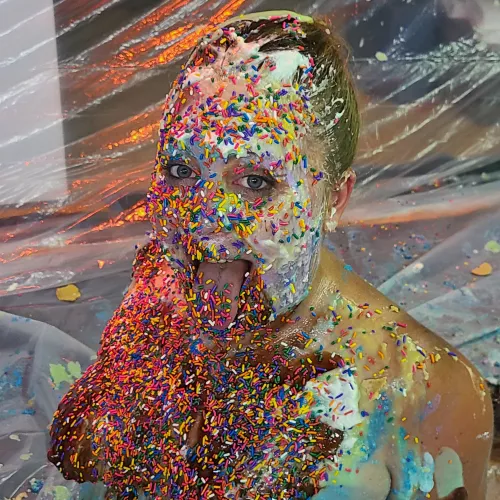 Had a GREAT time last night with cake and sprinkles