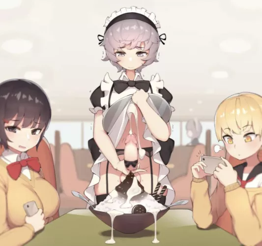 Here’s your desert with the special cream you requested