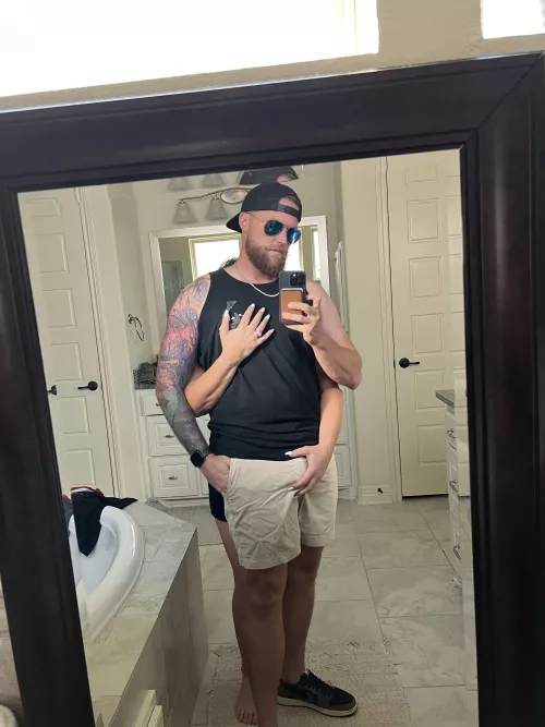 We enjoy pranking each other during a bathroom selfie. 😂