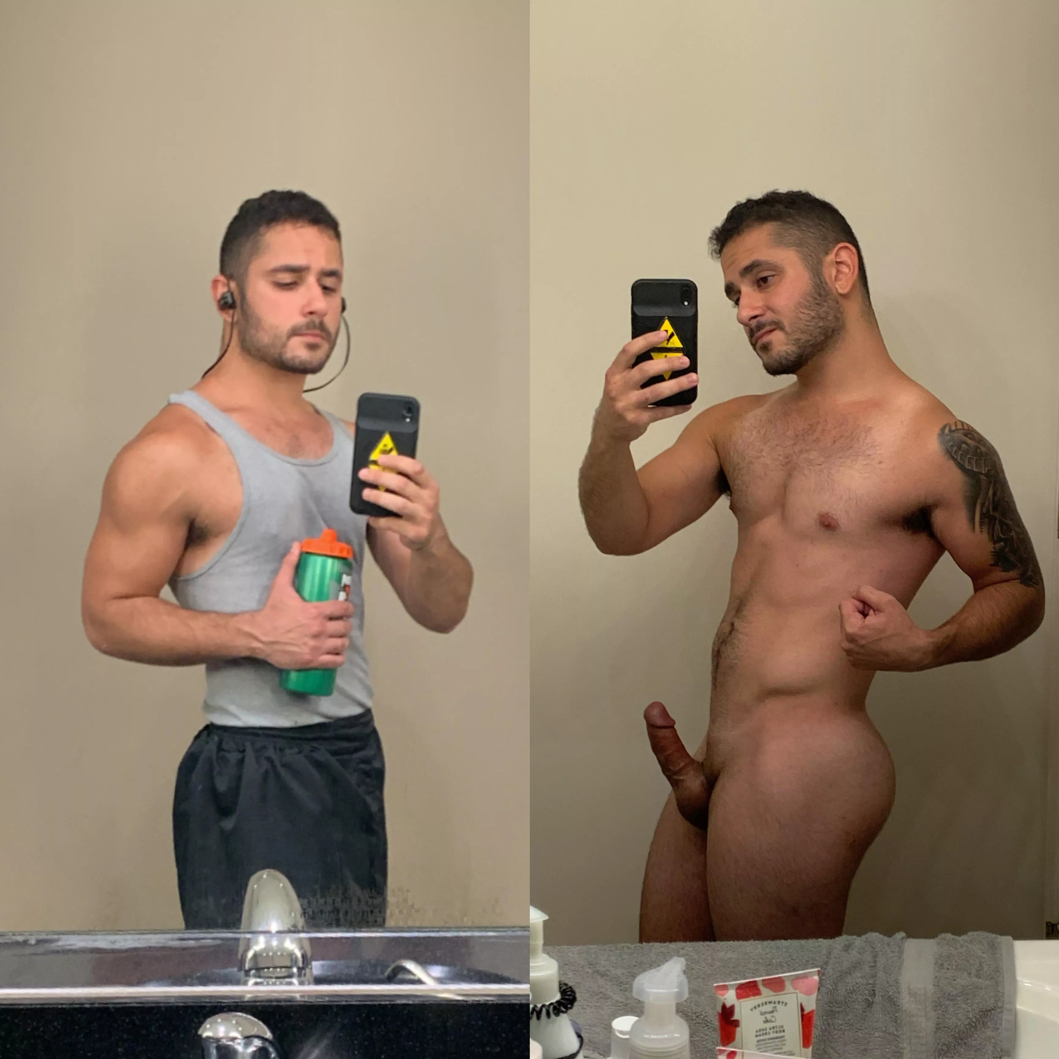 Working out makes me horny. What’s your biggest turn on in a man? [m]