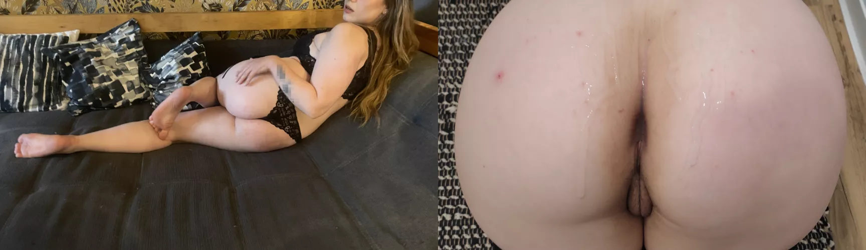 before and after he jerked his load on my butt ;O