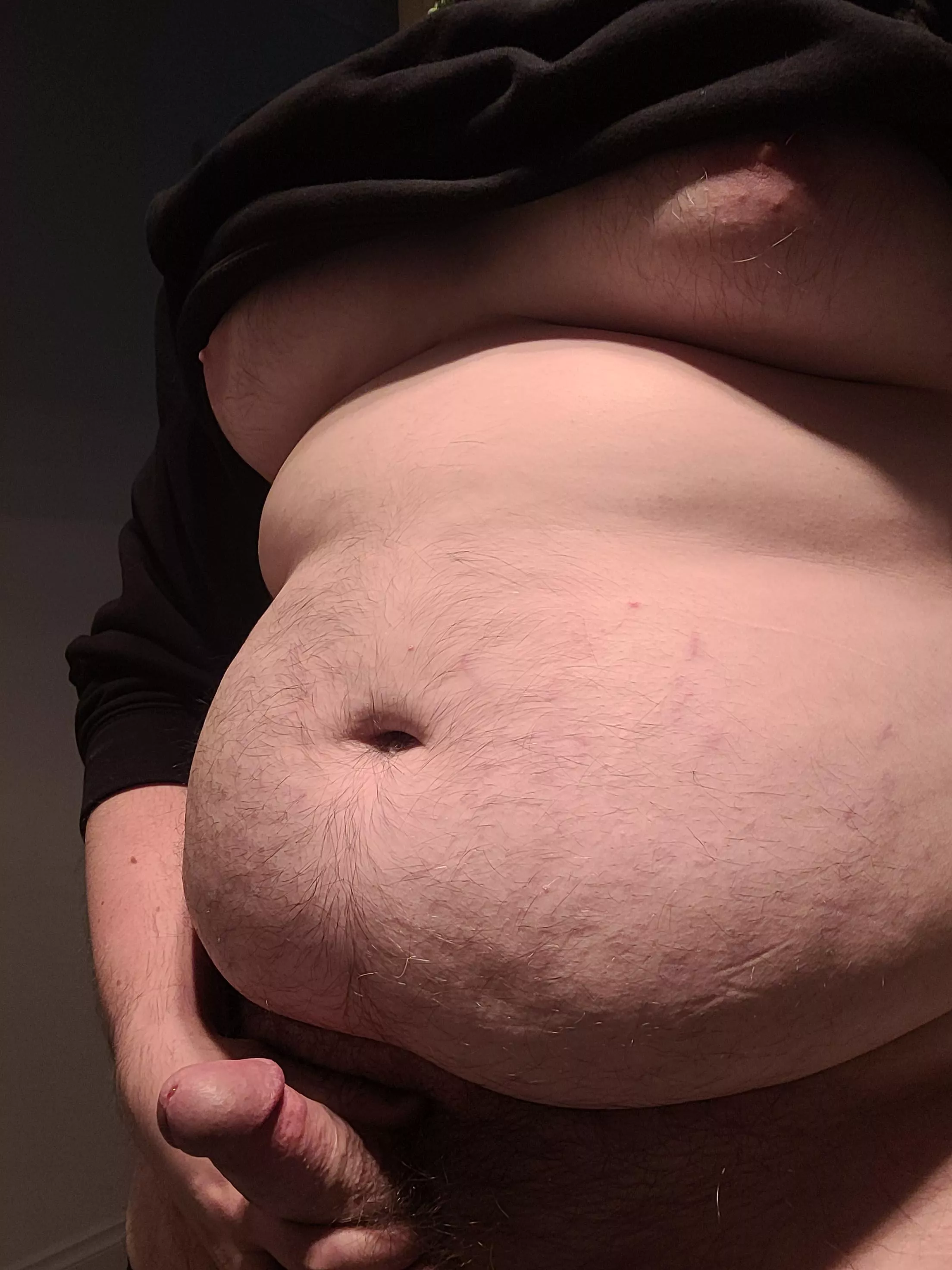 Big nips and big belly baby