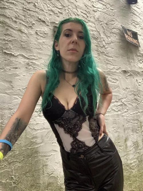 Lingerie as a top was a good idea