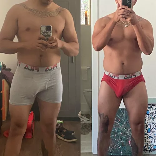 Put on about 20lbs of muscle in a year. Not too bad [M]