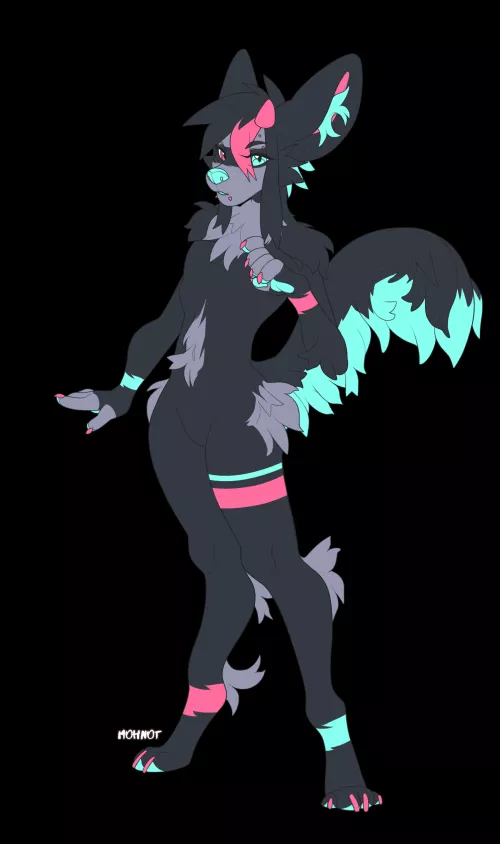 My first fursona! (base by MOHNOT)