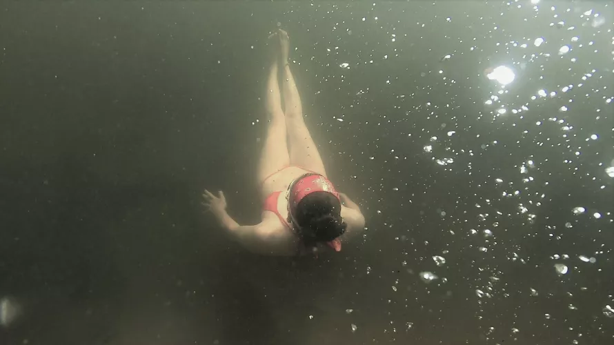 A little performance at the bottom of the lake! The fish enjoyed the show!