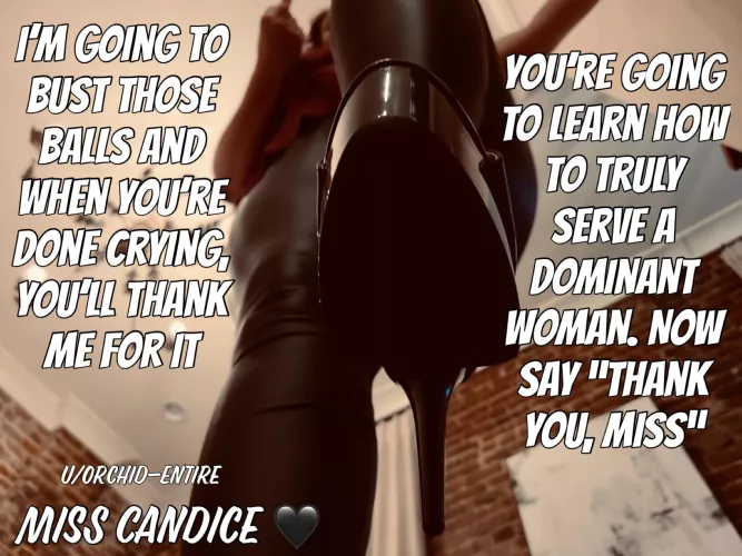 The next words out of your mouth will be “Thank You, Miss” or nothing at all.