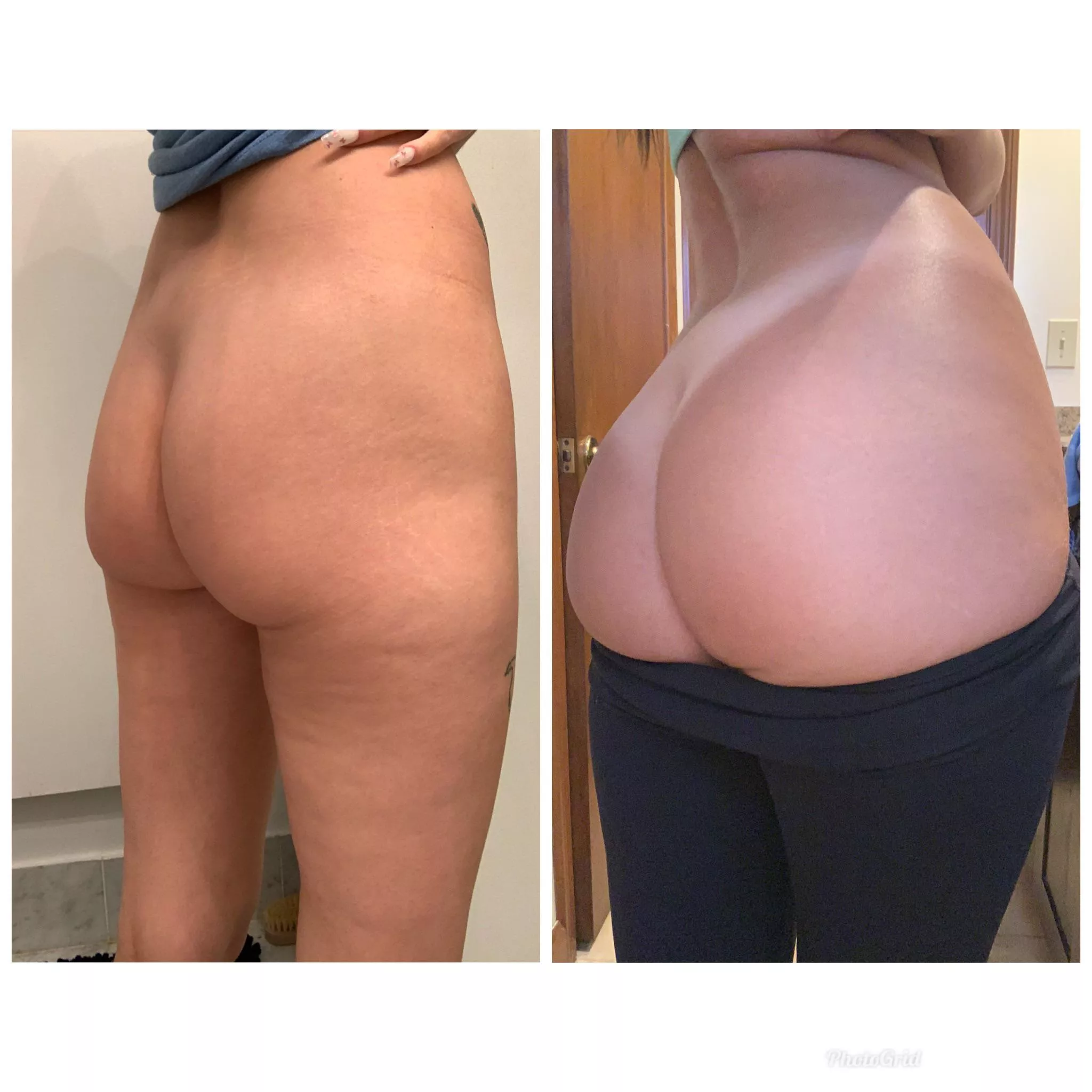 A year of hard wrok and lots of protein made these booty gains  bimbos have big asses too, right?