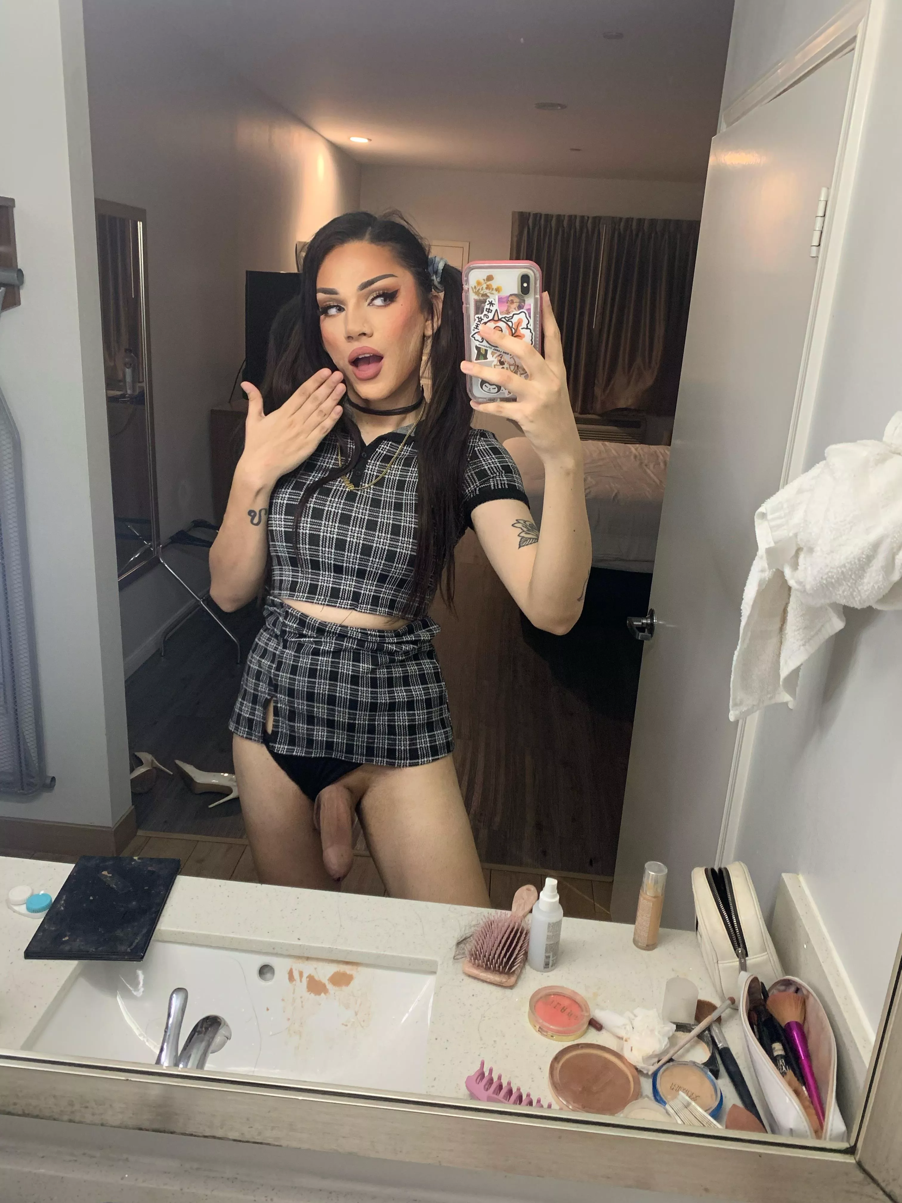 My cock is different than yours cause it’s a girl cock also it might be bigger 😅