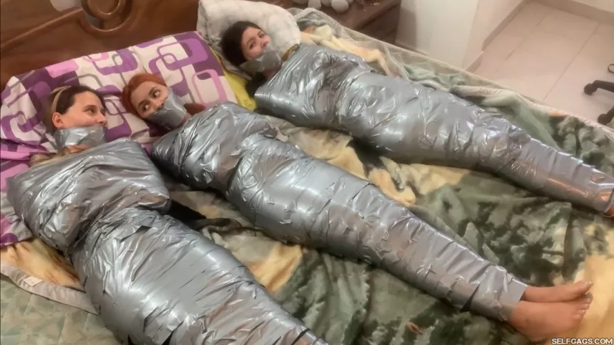 Three Latina Duct Tape Mummies