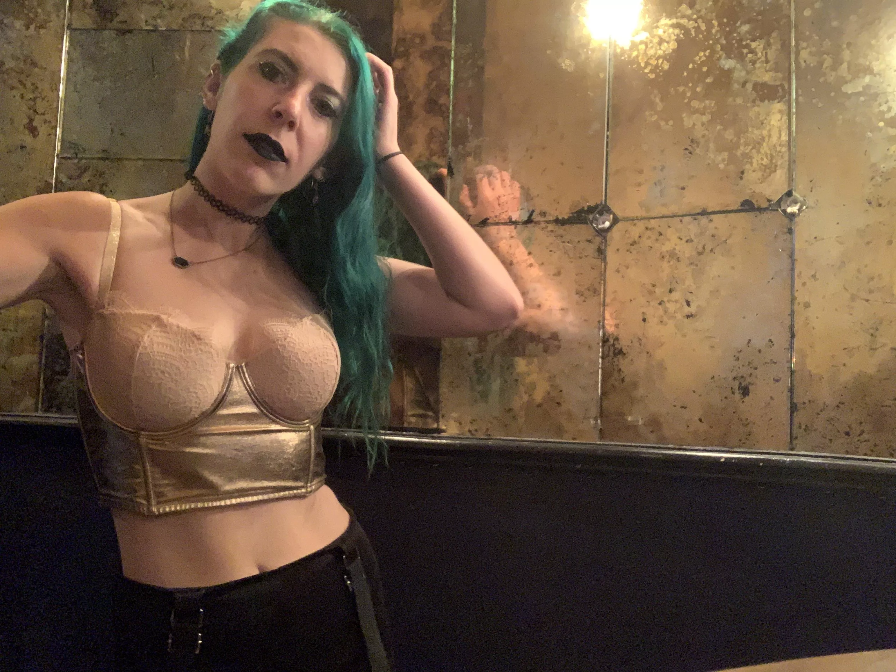 Busty in gold