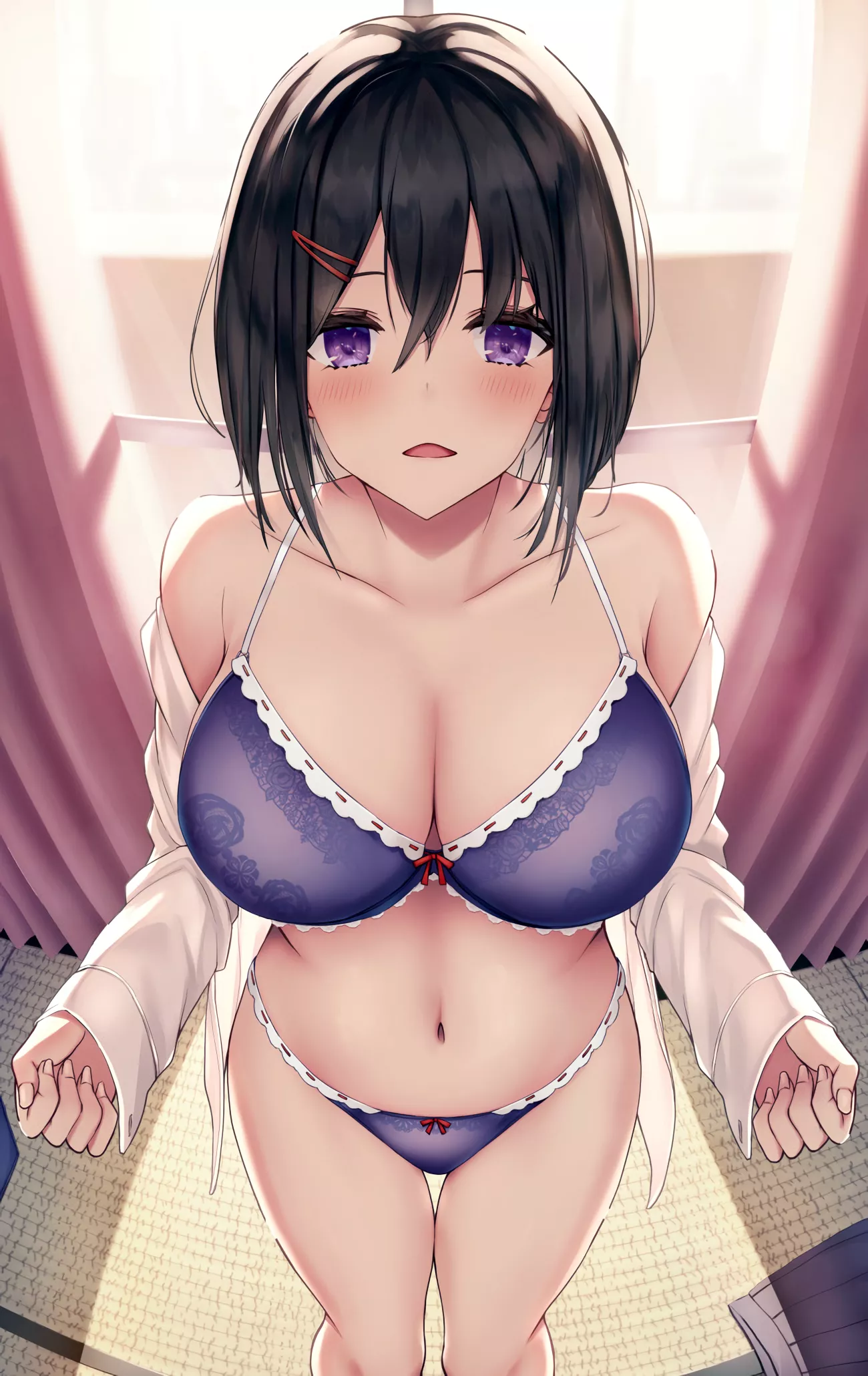 Childhood Friend looks nice in pretty underwear (natsunoliya) [Original]