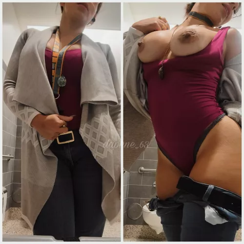 come meet this mom of 4 in the office bathroom...let's make these stalls shake and send me back to work with a pussy dripping with cum