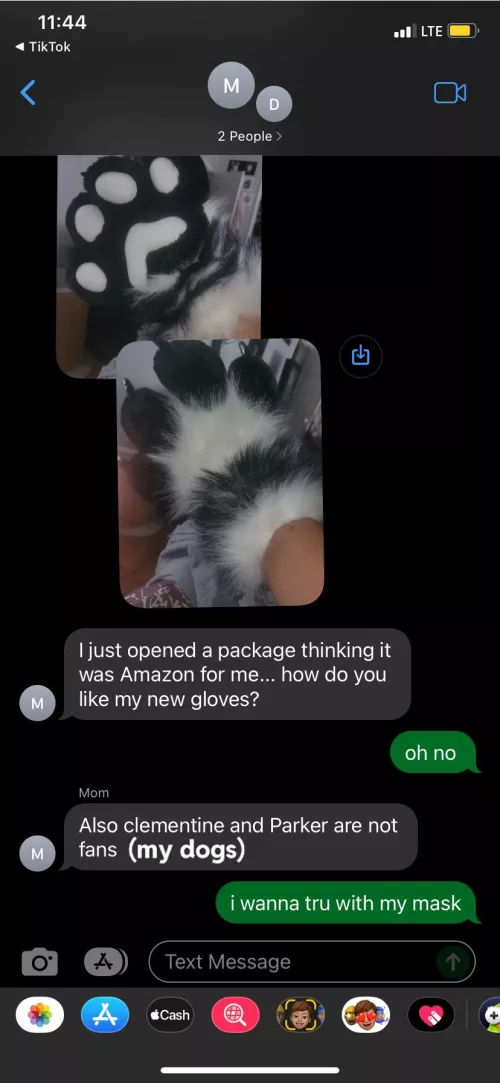 my mom accidentally opened my package while i was at work