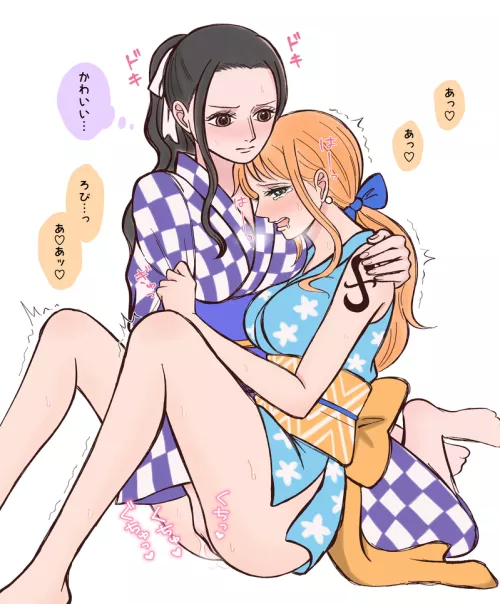 Nami and Nico Robin sex