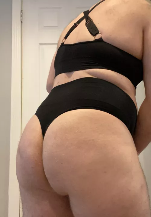 Tiny panties are sexy, but I love the way a high waisted thong hugs my curves