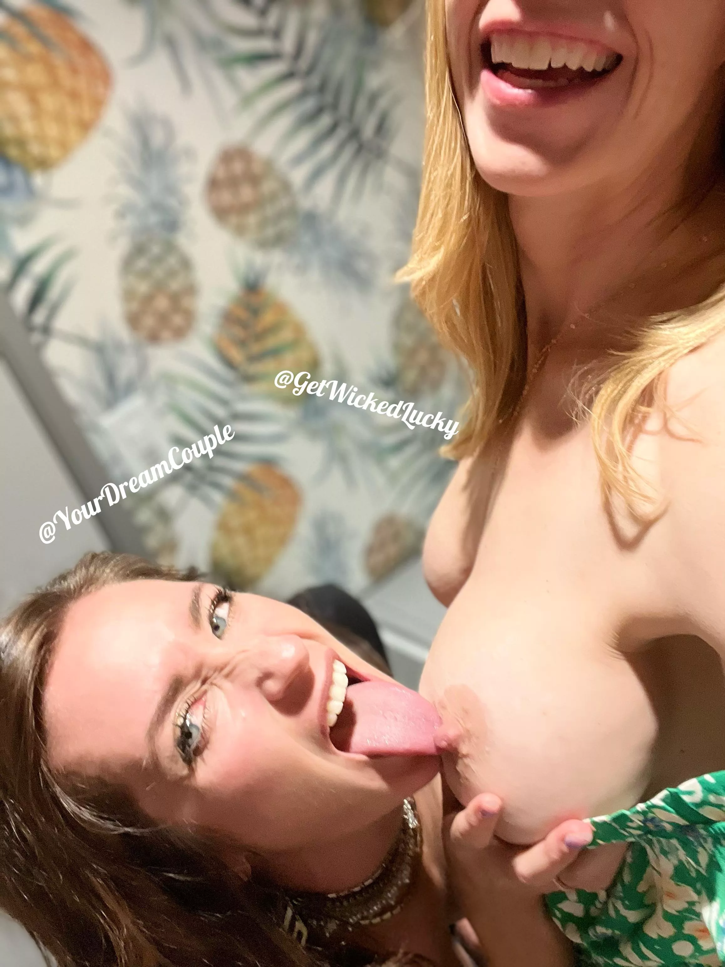 A little bathroom tease for the boys on double date night