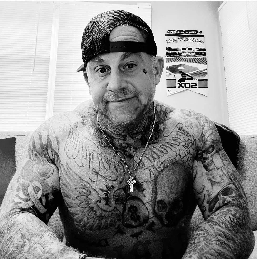 Covered in Tattooed Old School Black and White