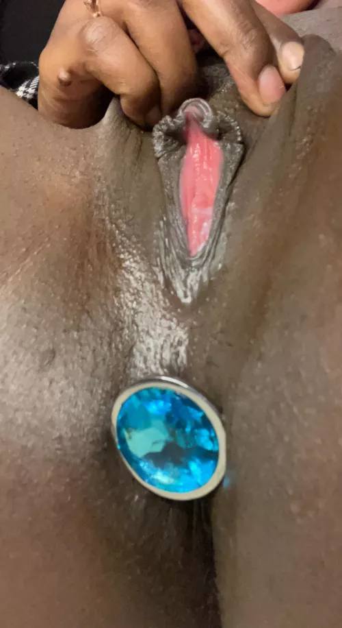 Tiny pussy and medium butt plug on a Friday night!