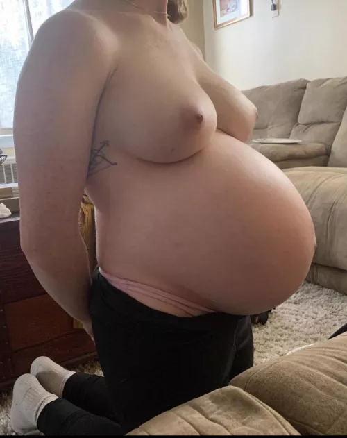 29 yo wife. Big belly big tits.