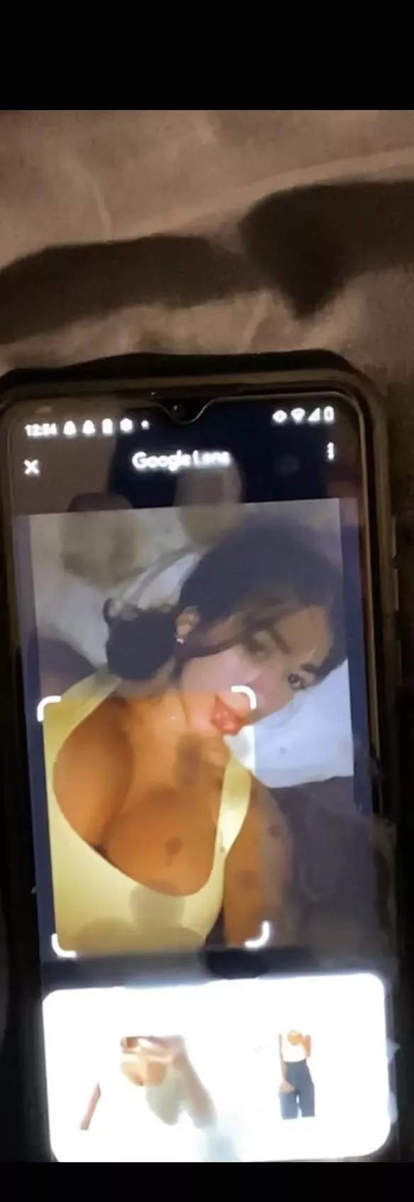 all over her face