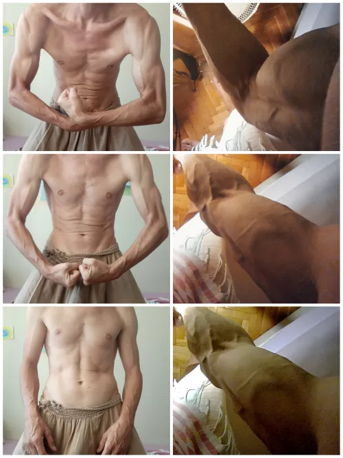 I am lightweight. There, I came to terms with it. Never really got complimented for my muscles. I could use some positive feedback, I'm already my worst critique.