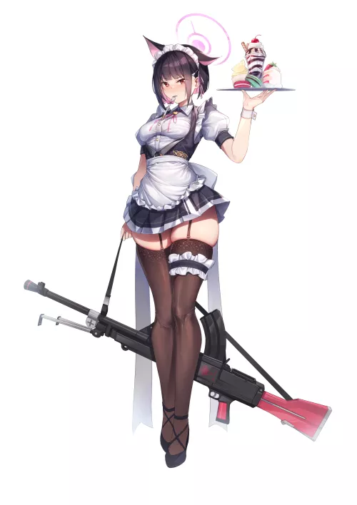 Kazusa as maid
