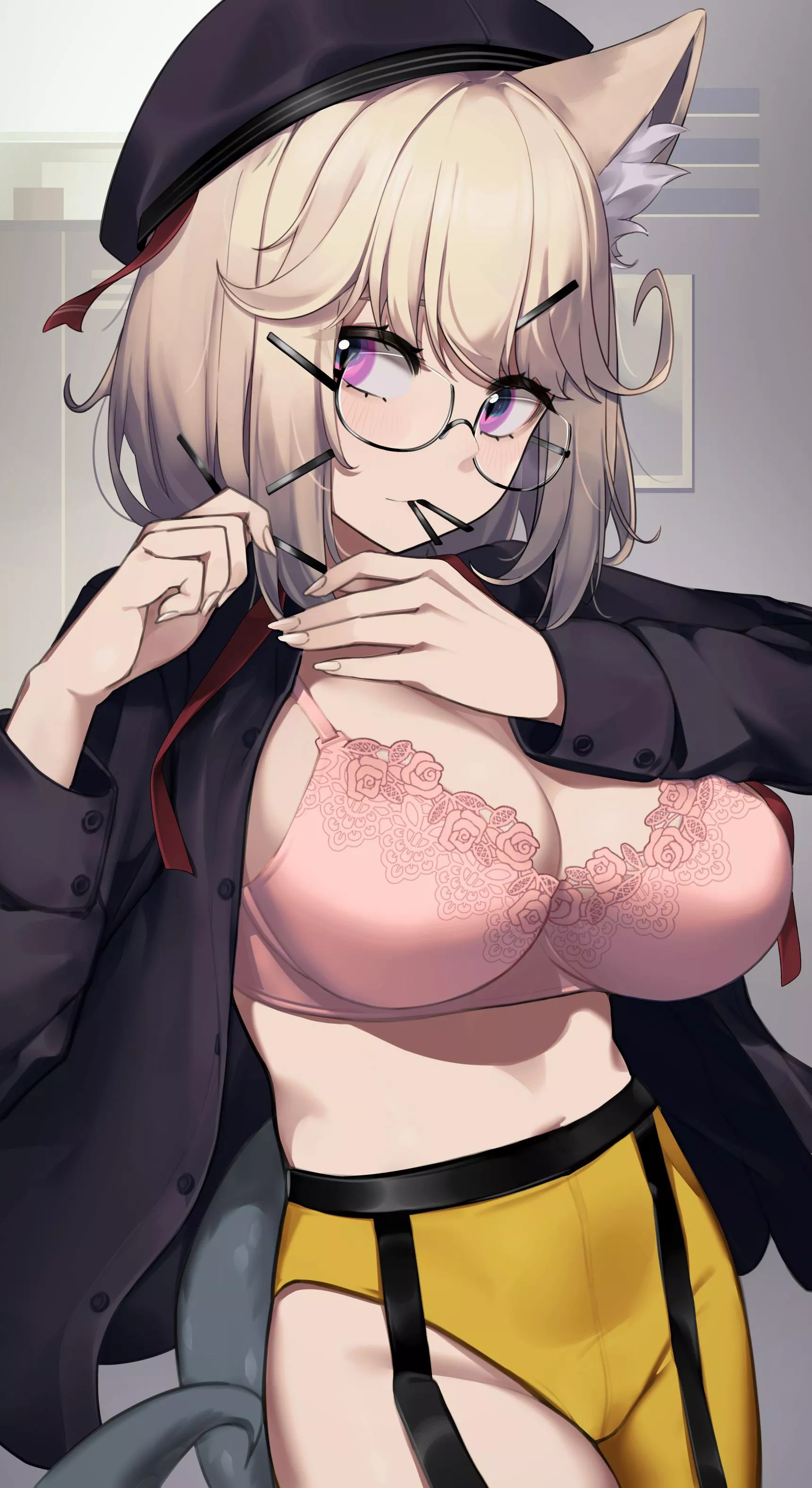 Utage getting dressed