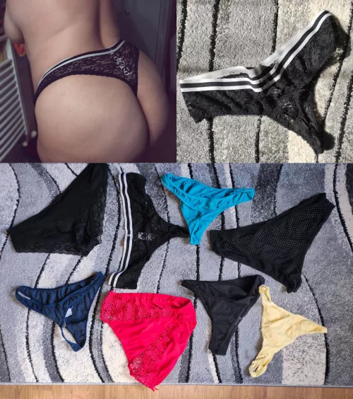 You can choose from many colors, thongs or fullbacks :)