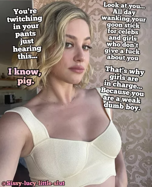I don't know if I can keep holding myself, I've been many days without cumming. Lili Reinhart is melting me so bad and I would love to edge and keep gooning.