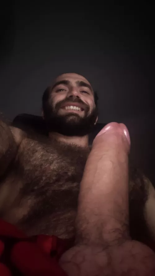 jacking off my hard dick at the computer desk