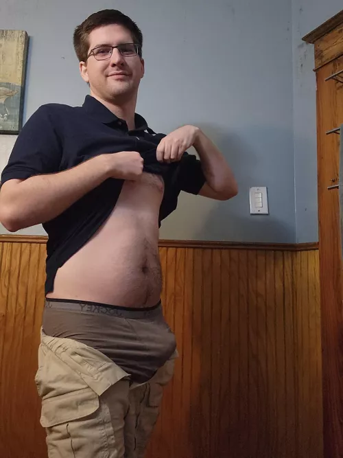 Finally Taking Off Some Clothes To Relax After A Long Day