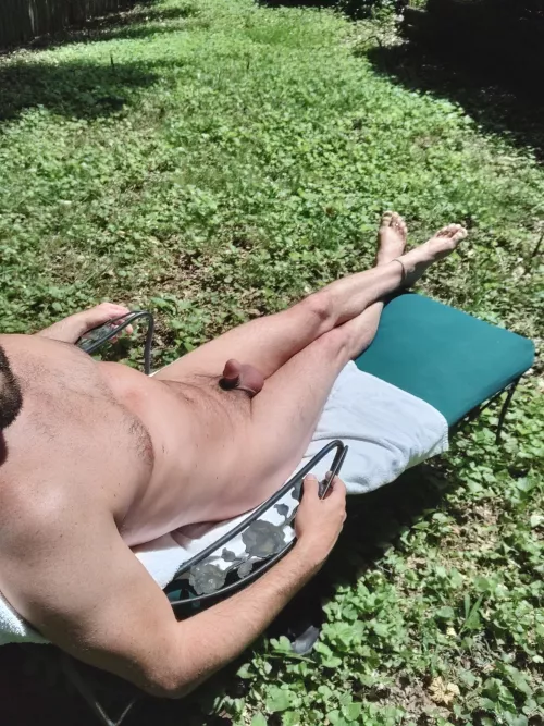 Getting in a little tan before the end of summer. How do I look? (m)