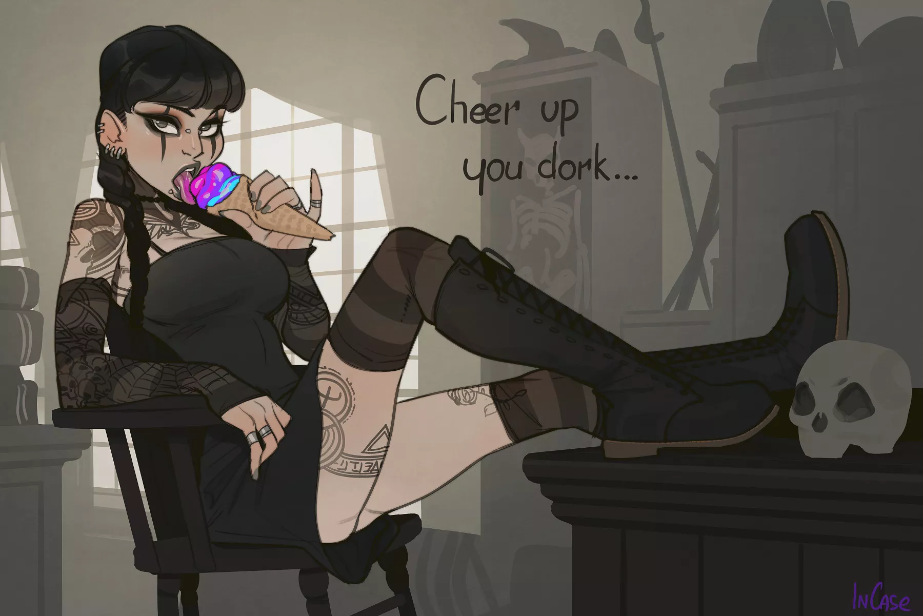 Goth Ice Cream Waifu