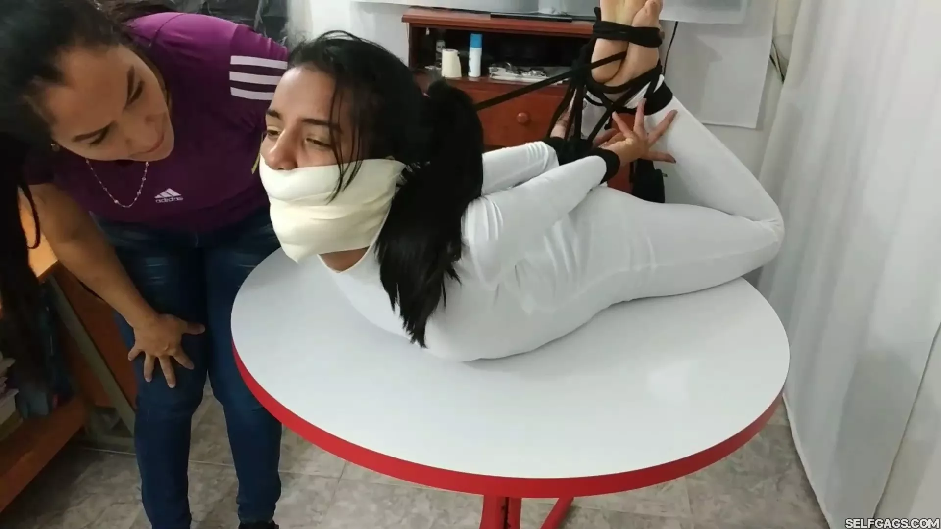 Hogtied